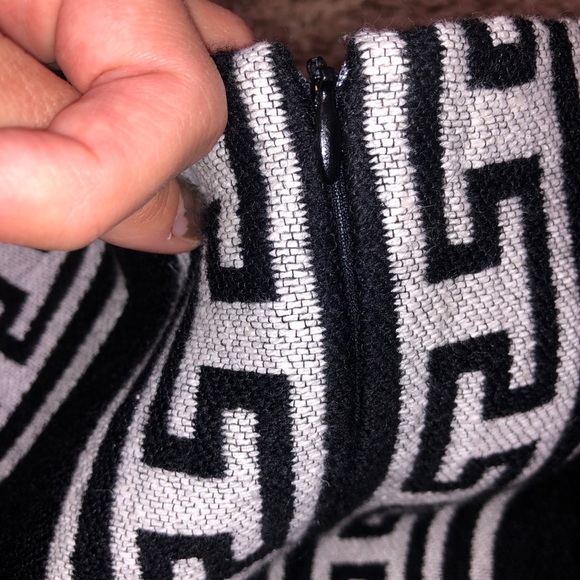 Zara Geometric Black and Grey Mini Skirt - Picture 5 of 8